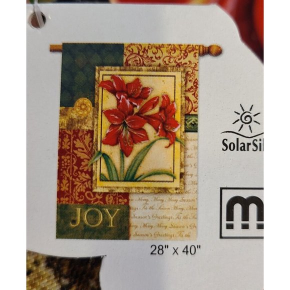 Breeze Art Premium Standard Flag 28x40" Amaryllis Tapestry #93924 Joy Red Flower - Picture 5 of 6